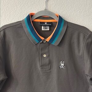 Psycho Bunny 100% Pima Cotton Polo with Vibrant Collar